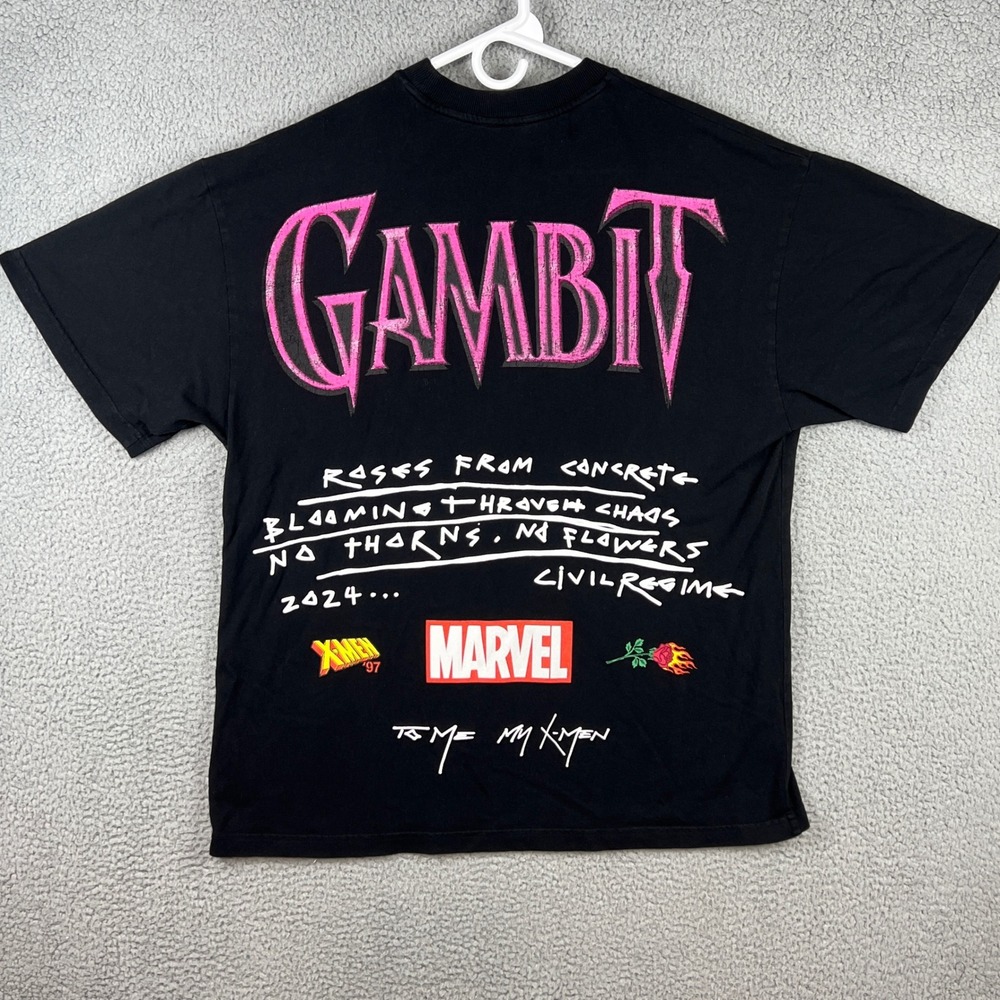 Civil Regime X-Men Gambit T-Shirt Mens Large Marvel Double Sided Graphic Print - Picture 8 of 16